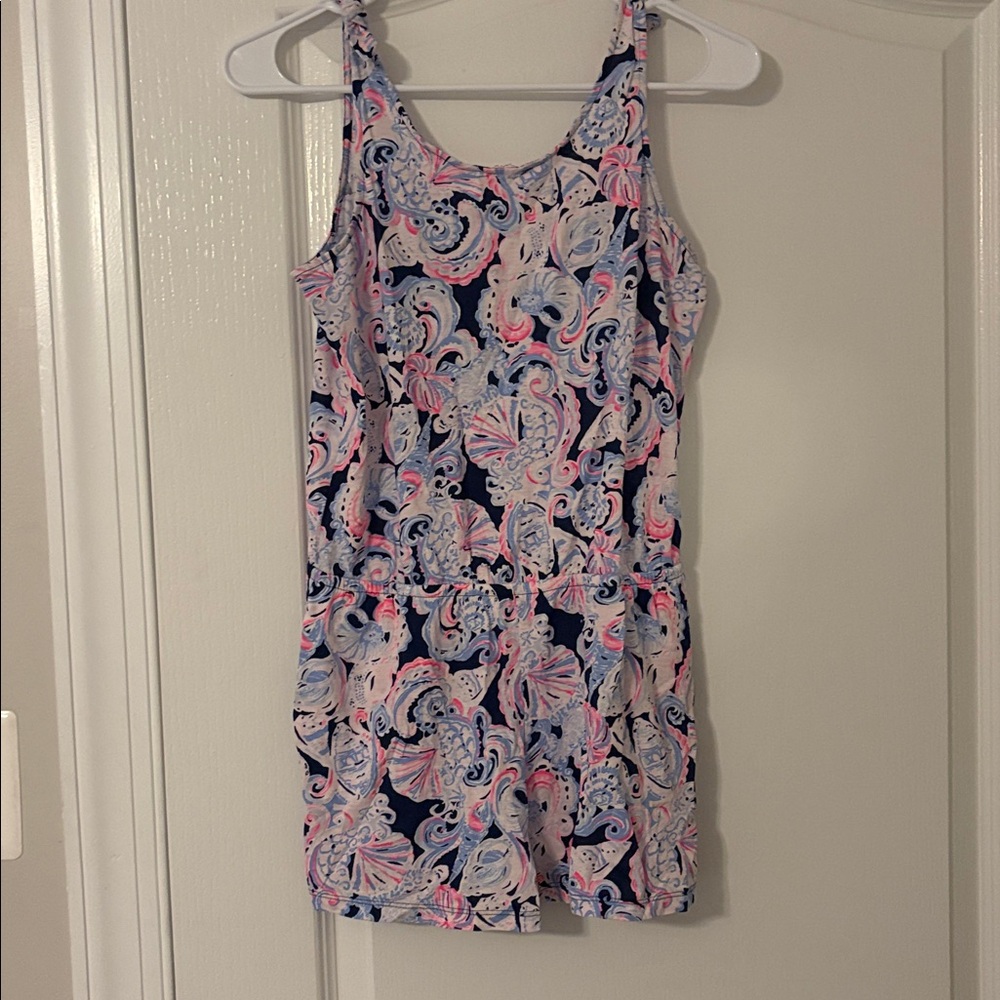 Lilly Pulitzer, kids, blue and pink romper